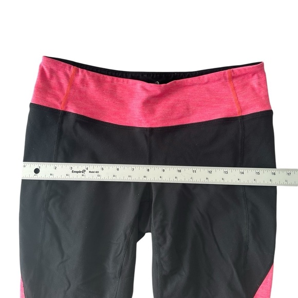 Athleta black & pink midrise capri workout leggings size Large - Picture 7 of 13